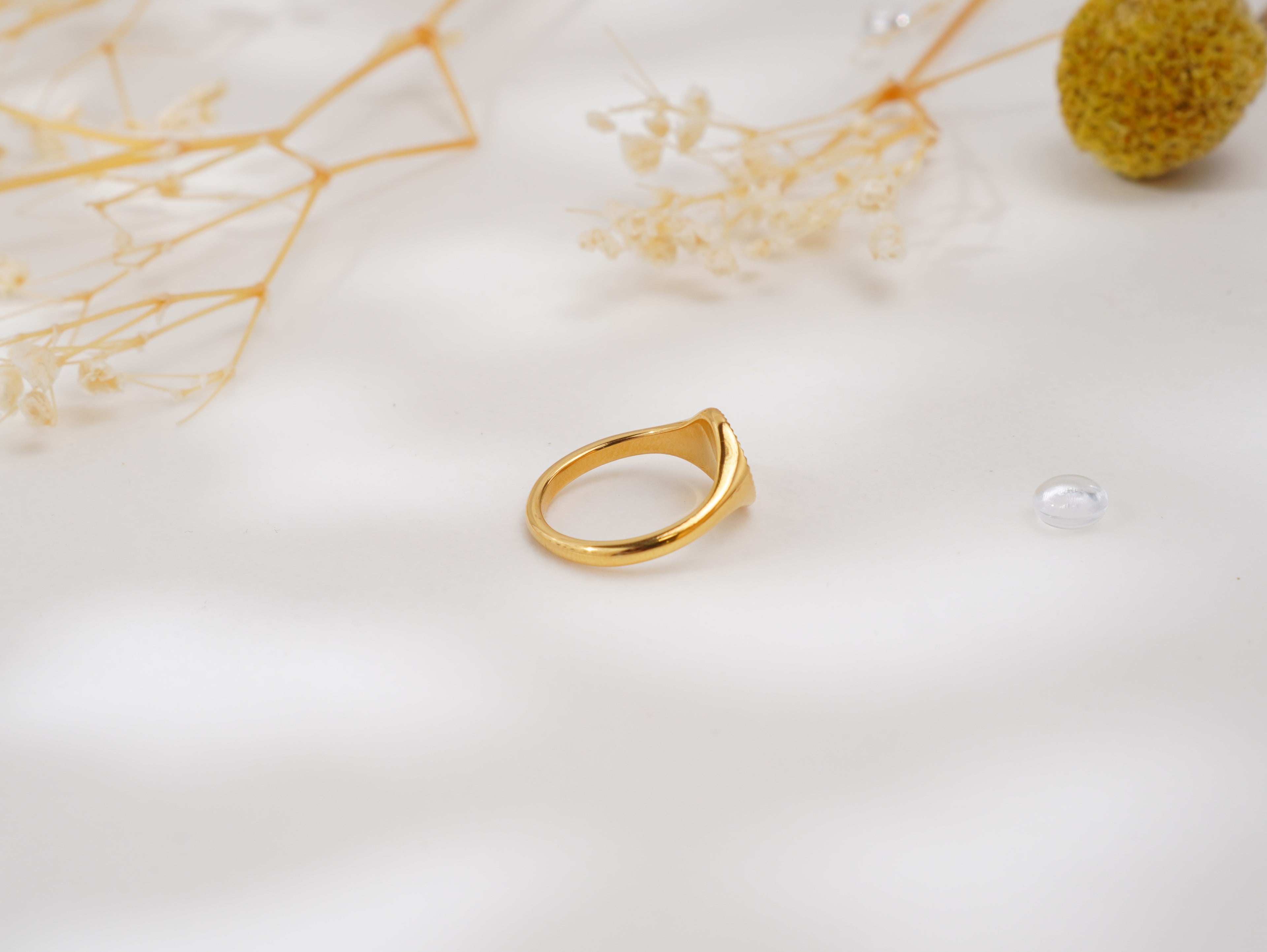 Bague chevalière rétro en acier inoxydable – Gravure rayons de soleil