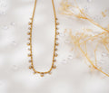 Collier à maillons cylindriques en acier inoxydable et pampilles de zircons en acier inoxydable – Élégance fluide