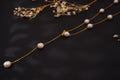 Collier modulable en perles d’eau douce – Élégance versatile & argent 925 doré