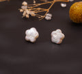 Boucles d’oreilles fleur en perles d’eau douce baroques – Élégance naturelle & charme intemporel