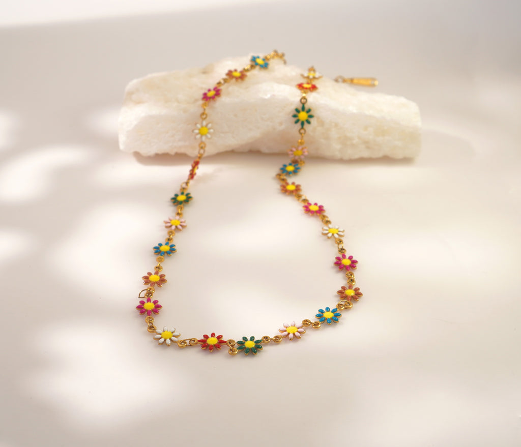 Collier Marguerite en Acier Inoxydable