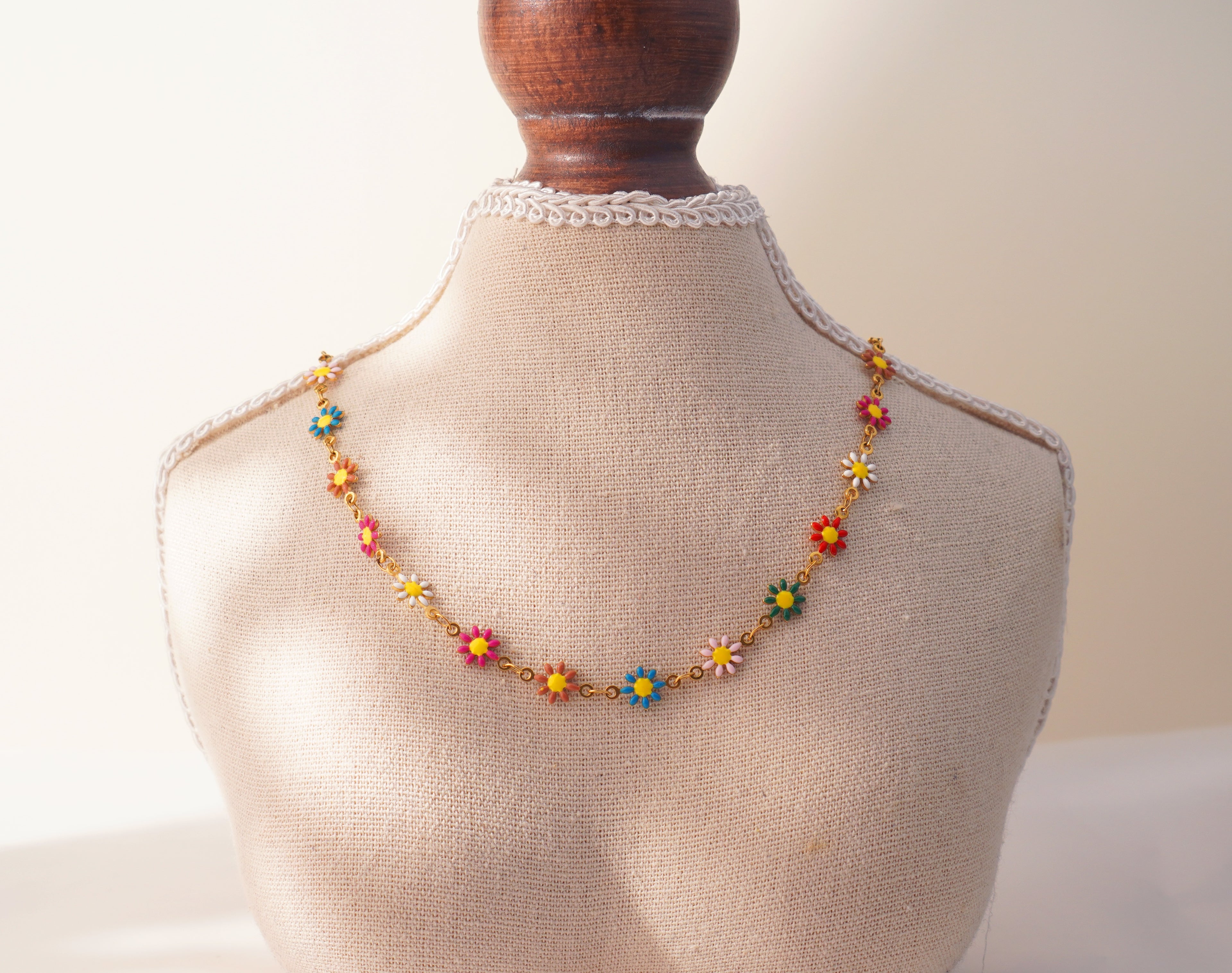 Collier Marguerite en Acier Inoxydable