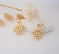 Boucles d’oreilles Soleil ajouré en acier inoxydable – Rayonnez avec style