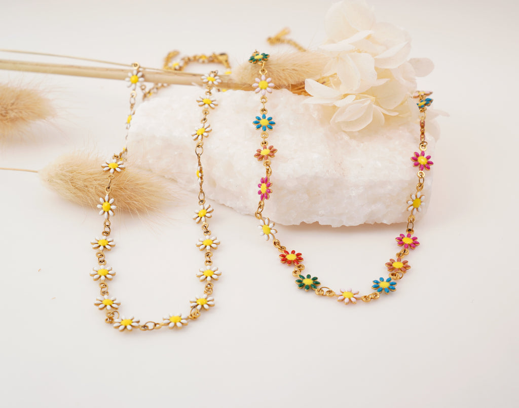 Collier Marguerite en Acier Inoxydable